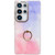 Samsung Galaxy S25 Ultra 5G Electroplated Marble Texture Ring Holder Phone Case - Purple Pink S14