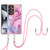 Samsung Galaxy S25 Ultra 5G Electroplating Marble Dual-side IMD Phone Case with Lanyard - Pink 013