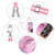 Samsung Galaxy S25 Ultra 5G Electroplating Marble Dual-side IMD Phone Case with Lanyard - Pink 013