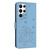 Samsung Galaxy S25 Ultra 5G Embossed Kitten Phone Leather Case with Lanyard - Blue