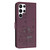Samsung Galaxy S25 Ultra 5G Embossed Kitten Phone Leather Case with Lanyard - Wine Red