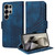 Samsung Galaxy S25 Ultra 5G Embossed Rhombus Starry Leather Phone Case - Blue