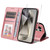 Samsung Galaxy S25 Ultra 5G ENKAY Card Wallet Calf Texture Leather Phone Case with Screen Film - Pink