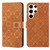 Samsung Galaxy S25 Ultra 5G Ethnic Style Embossed Pattern Leather Phone Case - Brown