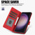 Samsung Galaxy S25 Ultra 5G Fantasy Skin-feel Calfskin Texture Leather Phone Case - Red