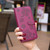 Samsung Galaxy S25 Ultra 5G Four-leaf Embossed Leather Phone Case - Rose Red