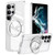 Samsung Galaxy S25 Ultra 5G Frosted 360 Degree MagSafe Magnetic Holder Phone Case - Silver
