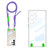 Samsung Galaxy S25 Ultra 5G GKK Space Series Full Coverage Phone Case with Crossbody Rope - Purple