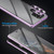 Samsung Galaxy S25 Ultra 5G HD Full Cover Magnetic Metal Tempered Glass Phone Case - Silver