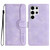 Samsung Galaxy S25 Ultra 5G Heart Pattern Skin Feel Leather Phone Case - Purple