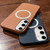 Samsung Galaxy S25 Ultra 5G Leather Texture Design MagSafe Full Coverage Phone Case - Grey