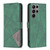 Samsung Galaxy S25 Ultra 5G Magnetic Buckle Rhombus Texture Leather Phone Case - Green Samsung Galaxy S25 Ultra 5G Magnetic Buckle Rhombus Texture Leather Phone Case - Green