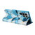 Samsung Galaxy S25 Ultra 5G Marble Bronzing Stitching Leather Phone Case - Blue