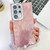 Samsung Galaxy S25 Ultra 5G Plating Glitter Texture Chain Wristband TPU Phone Case with Lens Film - Pink Feather Yarn