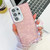 Samsung Galaxy S25 Ultra 5G Plating Glitter Texture Chain Wristband TPU Phone Case with Lens Film - Pink Shell Pattern