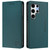 Samsung Galaxy S25 Ultra 5G RC01 Dual-Folded Magnetic Suction RFID Leather Phone Case - Dark Green