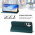 Samsung Galaxy S25 Ultra 5G RC01 Dual-Folded Magnetic Suction RFID Leather Phone Case - Dark Green