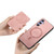 Samsung Galaxy S25 Ultra 5G Retro Cross Leather Ring Side Insert Card Bag MagSafe Phone Case - Pink