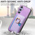 Samsung Galaxy S25 Ultra 5G Retro Cross Leather Ring Side Insert Card Bag MagSafe Phone Case - Purple