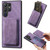 Samsung Galaxy S25 Ultra 5G Retro Leather Card Bag Magnetic Phone Case - Purple