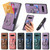 Samsung Galaxy S25 Ultra 5G Retro Skin-feel Ring Card Wallet Phone Case - Purple