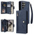 Samsung Galaxy S25 Ultra 5G Rivet Buckle 9 Cards Three Fold Leather Phone Case - Blue Samsung Galaxy S25 Ultra 5G Rivet Buckle 9 Cards Three Fold Leather Phone Case - Blue