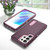 Samsung Galaxy S25 Ultra 5G Rugged PC Hybrid Silicone Phone Case with Holder - Purple+Pink