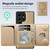 Samsung Galaxy S25 Ultra 5G Shield Multi-functional MagSafe Card Bag Phone Case - Desert Gold