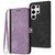 Samsung Galaxy S25 Ultra 5G Side Buckle Double Fold Hand Strap Leather Phone Case - Purple