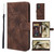 Samsung Galaxy S25 Ultra 5G Skin Feel Geometric Lines Leather Phone Case - Brown