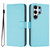 Samsung Galaxy S25 Ultra 5G Skin Feel Solid Color Leather Phone Case with Lanyard - Sky Blue
