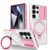 Samsung Galaxy S25 Ultra 5G Sliding Camshield MagSafe Holder TPU Hybrid PC Phone Case - Pink White