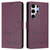 Samsung Galaxy S25 Ultra 5G Smile Embossing RFID Leather Phone Case - Violet