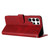 Samsung Galaxy S25 Ultra 5G Solid Calf Texture Flip Leather Phone Case - Red