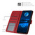 Samsung Galaxy S25 Ultra 5G Solid Calf Texture Flip Leather Phone Case - Red