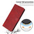 Samsung Galaxy S25 Ultra 5G Solid Calf Texture Flip Leather Phone Case - Red