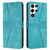 Samsung Galaxy S25 Ultra 5G Triangle Solid Color Leather Phone Case - Green