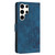 Samsung Galaxy S25 Ultra 5G Tulips Embossed Leather Phone Case with Lanyard - Blue