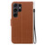 Samsung Galaxy S25 Ultra 5G Ultra-thin Voltage Magnetic Buckle Leather Phone Case - Brown