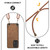 Samsung Galaxy S25 Ultra 5G Vintage Leather PC Back Cover Phone Case with Crossbody Strap - Brown