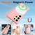 Samsung Galaxy S25 Ultra 5G Wave Texture MagSafe Magnetic Liquid Silicone Phone Case - Pink