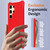Samsung Galaxy S25 Ultra 5G Wave Texture MagSafe Magnetic Liquid Silicone Phone Case - Red
