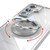 Samsung Galaxy S25+ 5G 360 Holder MagSafe Acrylic Hybrid TPU Phone Case - Frosted White