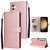 Samsung Galaxy S25+ 5G 3-Card Slots Multifunctional Leather Phone Case - Rose Gold