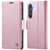 Samsung Galaxy S25+ 5G AutSpace A11 Side Buckle MagSafe Magnetic RFID Phone Leather Case - Rose Gold