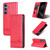 Samsung Galaxy S25+ 5G AZNS Magnetic Calf Texture Flip Leather Phone Case - Red