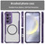 Samsung Galaxy S25+ 5G Carbon Fiber Texture MagSafe Translucent Phone Case - Purple