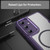 Samsung Galaxy S25+ 5G Carbon Fiber Texture MagSafe Translucent Phone Case - Purple