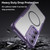 Samsung Galaxy S25+ 5G Carbon Fiber Texture MagSafe Translucent Phone Case - Purple