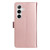 Samsung Galaxy S25+ 5G Cat and Bee Embossed Flip Leather Phone Case - Rose Gold
